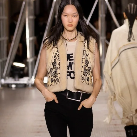 (SOLD) Zadig & Voltaire Feti Shearling Cardigan Vest - Picture 4 of 15